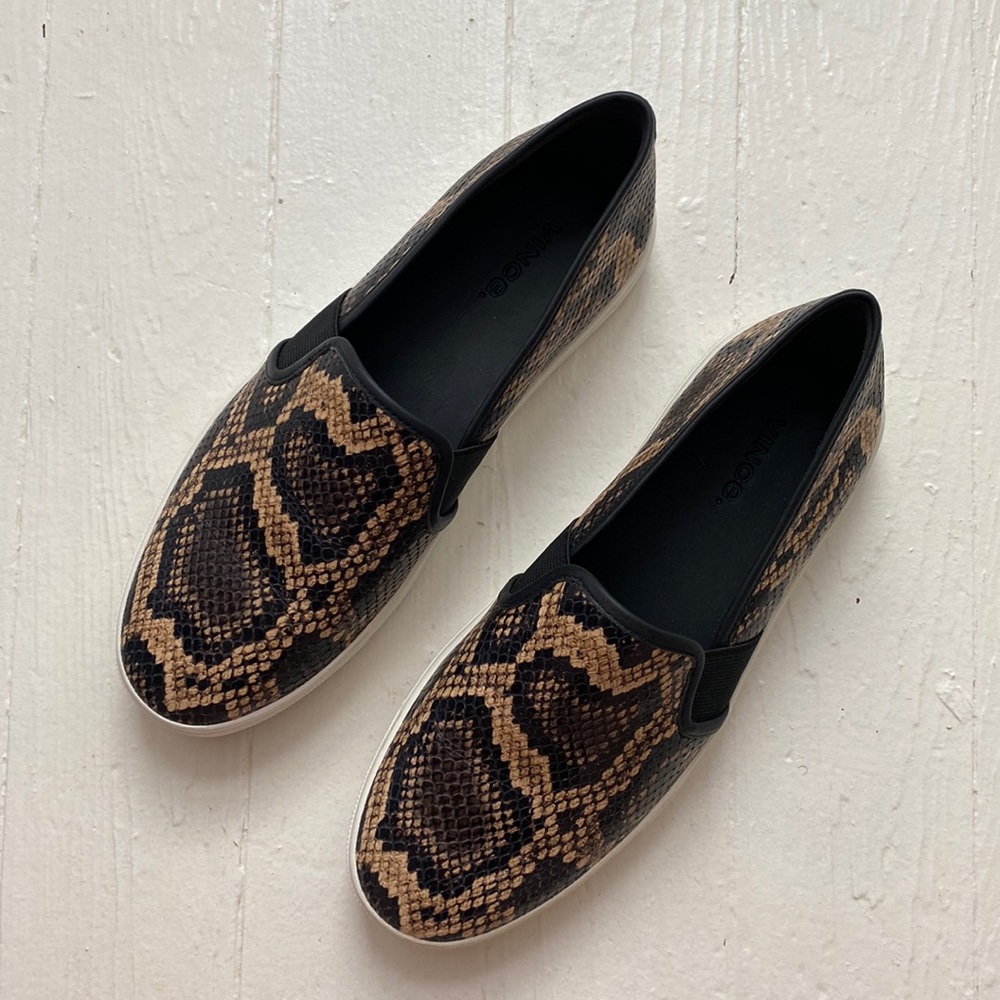 Snakeskin Embossed VINCE Sneakers